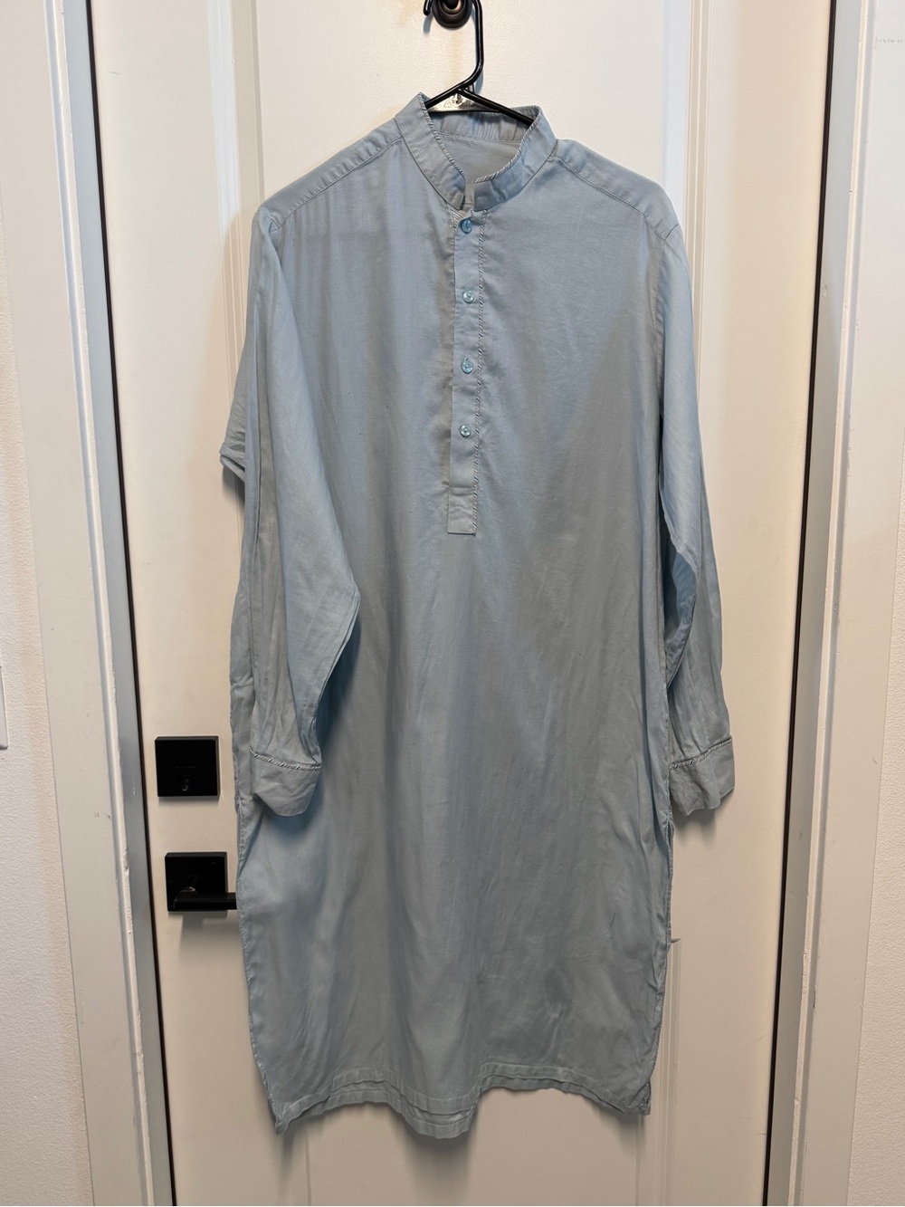 Men’s Light Blue Pakistani Shalwar Kameez Kurta Set – Traditional Desi Outfit